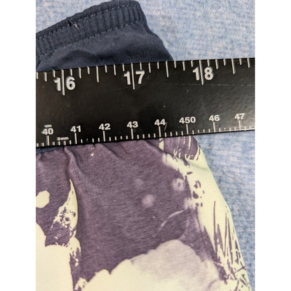 Speedo Mens Tropical Floral Palm Print Swim Trunks Blue Green Board Shorts Med - Picture 7 of 8